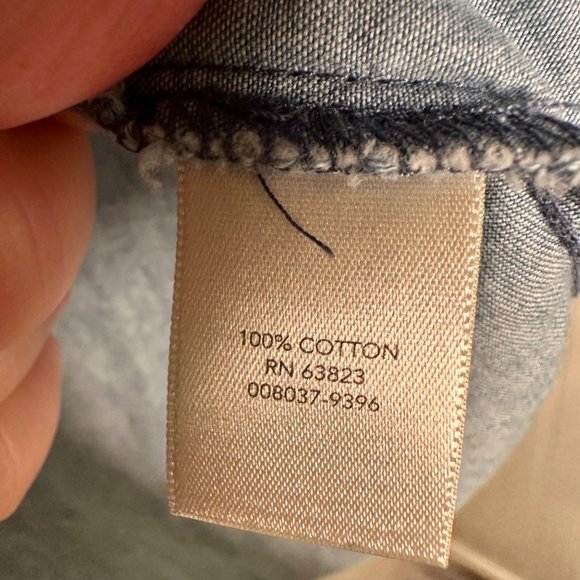 CJ Banks Y2K Denim Long Sleeve Tunic Anchors Size Large Soft Cotton - Picture 4 of 8